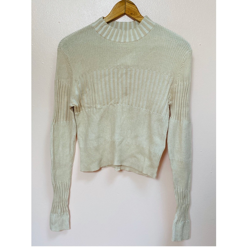 American Eagle Cropped Mock Neck Sweater